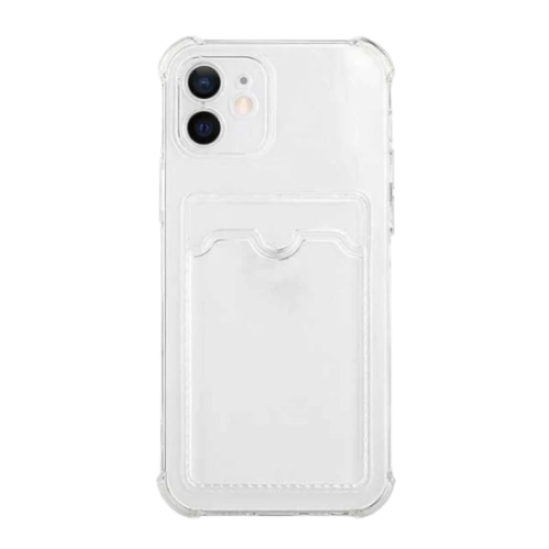 Antishockskal Transparent med korthållare till iPhone 12