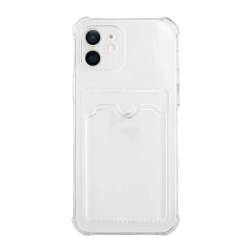 Antishockskal Transparent med korthållare till iPhone 12